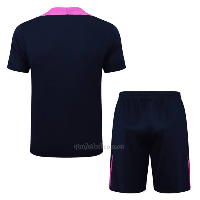 Chandal del Barcelona Manga Corta 2025-2026 Negro Purpura - Pantalon Corto